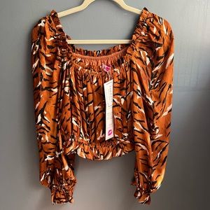 Tiger Print Blouse